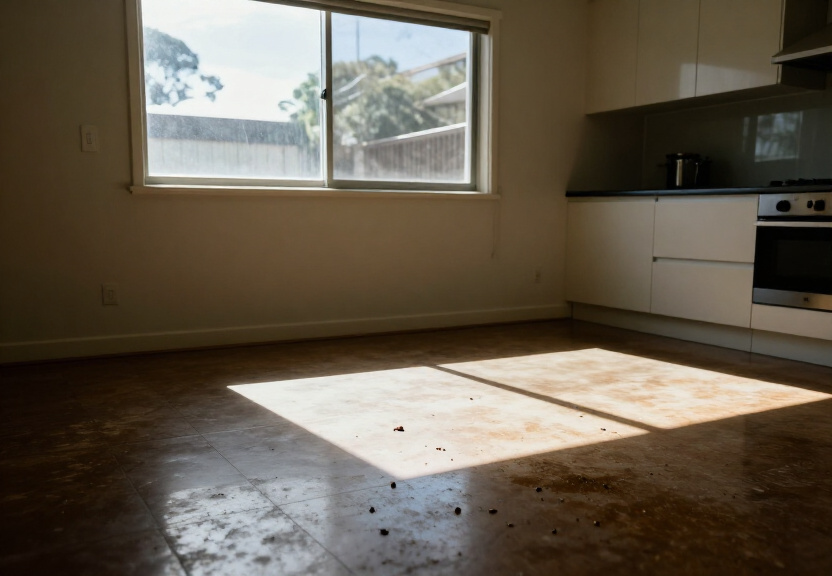 Rodent infestation in a Hebersham garage before treatment